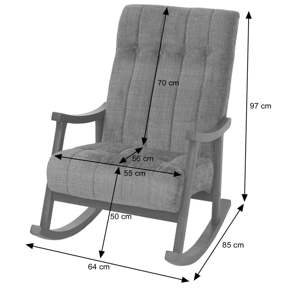 SCHAUKELSTUHL Cremeweiß - Creme/Weiß, Textil (64/97/85cm) - MCW