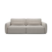 BETTSOFA ATTO Beige Chenille-Stoff mit Schlaffunktion - Beige, Textil (103/87/238cm) - MASSENO