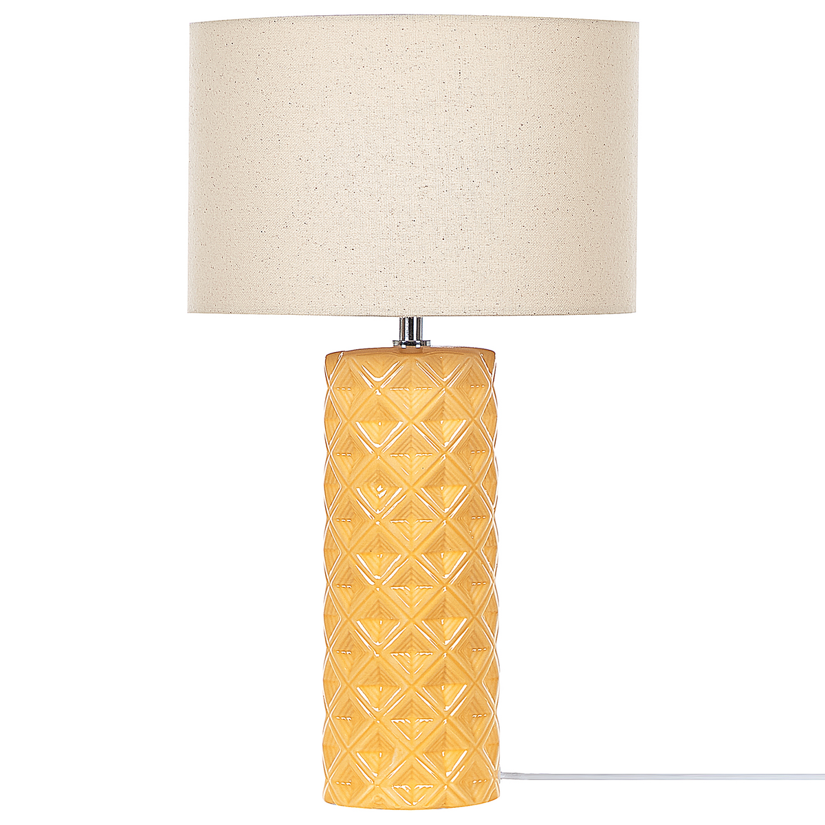 TISCHLAMPE Balonne 28/28/49 cm - Gelb, Keramik (28/28/49cm) - Beliani