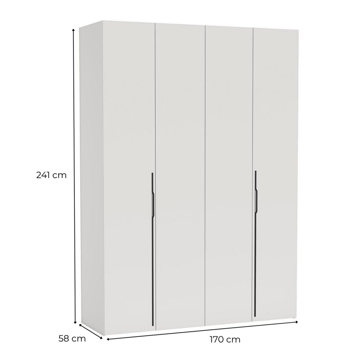 FALTTÜRENSCHRANK Omodeo 170 cm breit in Artisan-Eiche – mit WingLine-Falttüren - Eiche Artisan, Holzwerkstoff (170/240/58cm) - AX Living