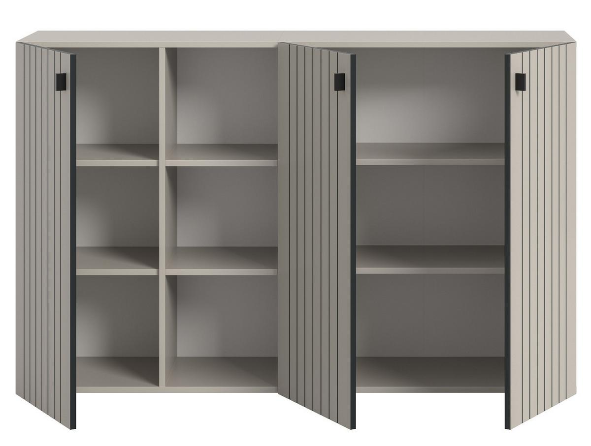 FLURKOMMODE Kaschmir 150 x 96 cm, Schuhschrank mit 9 Fächern - Kaschmir/Schwarz, Holzwerkstoff/Kunststoff (150/96/37cm) - Inn.Furn
