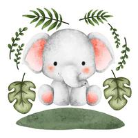 WANDAUFKLEBER 60x63cm - Ein bezaubernder Elefant - Multicolor, Kunststoff (60/63/0.1cm) - Wallfluent