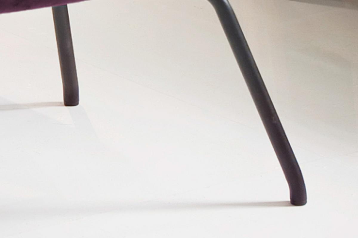 HOCKER LOTTE Violett Velvet - Violett, Textil/Metall (57/44/52cm) - KAWOLA