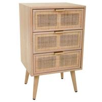 NACHTTISCH aus MDF und Gitter, braun, 42x37x71cm - Braun, Holzwerkstoff (42/36.5/71cm) - Wanderlust