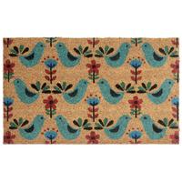 FUSSMATTE Bunt 45/75 cm Vogel Kokosfasern Tanana - Multicolor, Textil (45/75cm) - Beliani