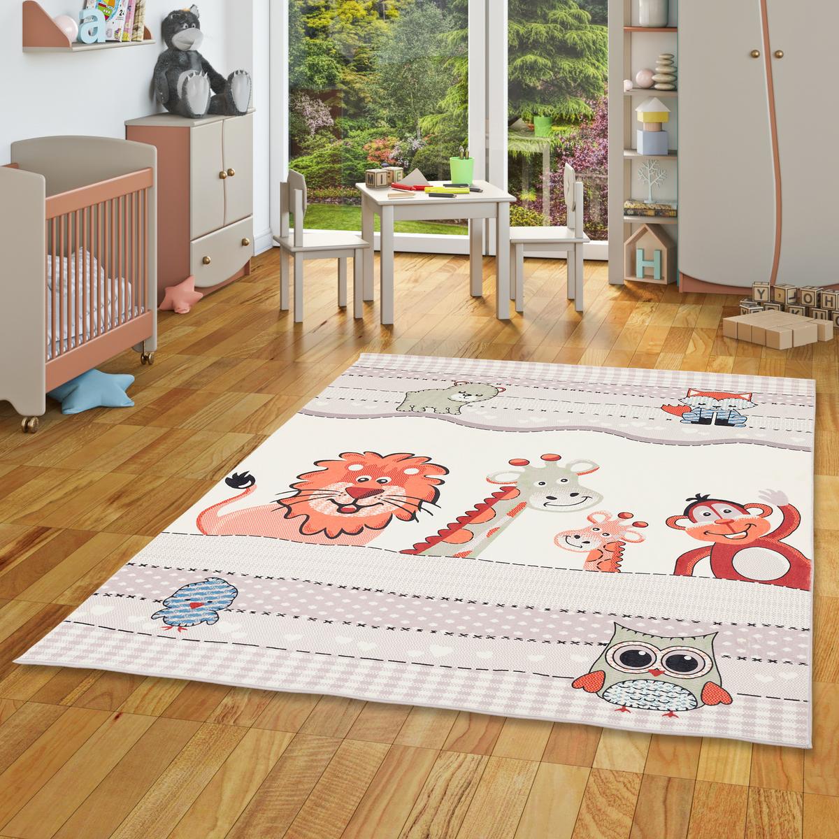 FELLTEPPICH PLUSH KIDS TIERWELT - Multicolor, Textil (160/230cm) - Pergamon