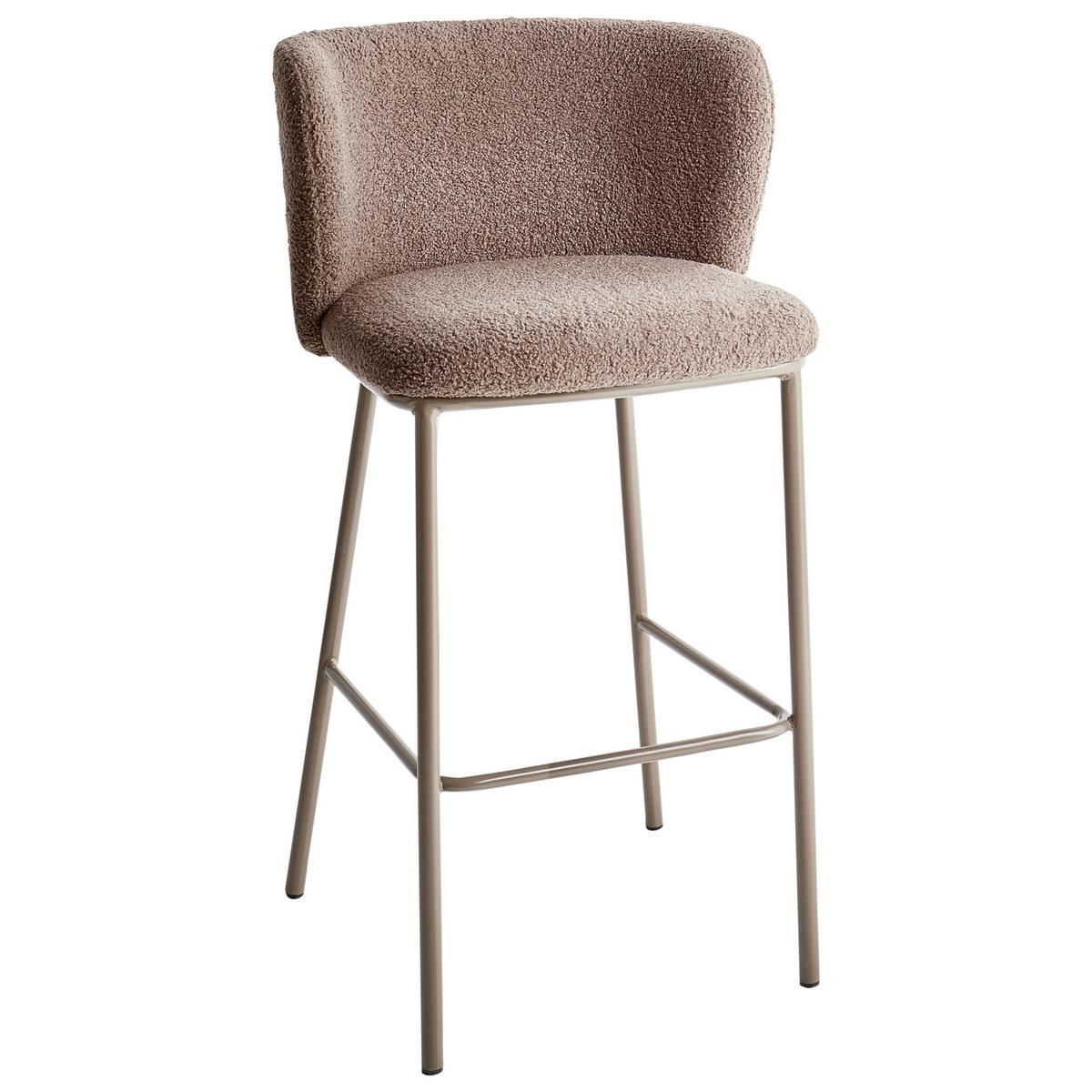 BARSTÜHLEN 2er-Set Braun Mina II - Braun, Textil (52/98/46cm) - Beliani