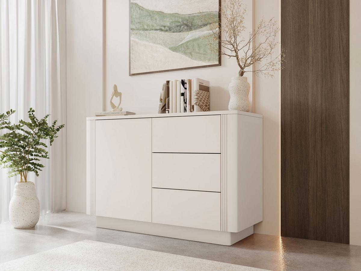 KOMBIKOMMODE Netari 1D3SZ - Sandfarben, Holzwerkstoff (100/69/40cm) - MIRJAN24