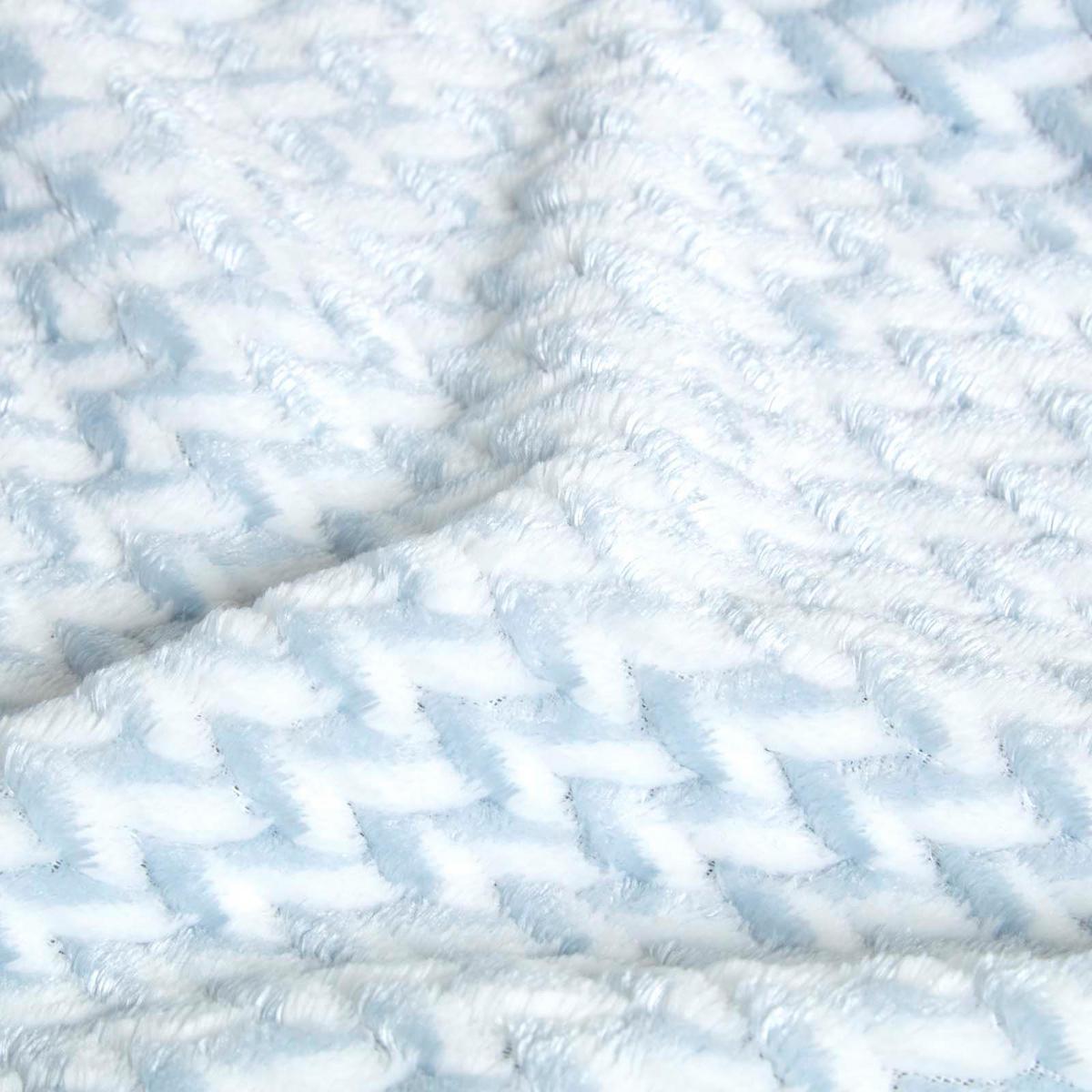 SAMT-WOHNDECKE Mora 130/160 cm, Jacquard - Hellblau, Textil (130/160cm) - Homescapes