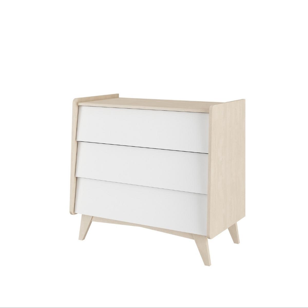 KINDERKOMMODE SoSixty – rustikale Eleganz und Funktionalität Weiß - Weiß, Holzwerkstoff (100/93/56cm) - RAUMHIRSCH FURNITURE