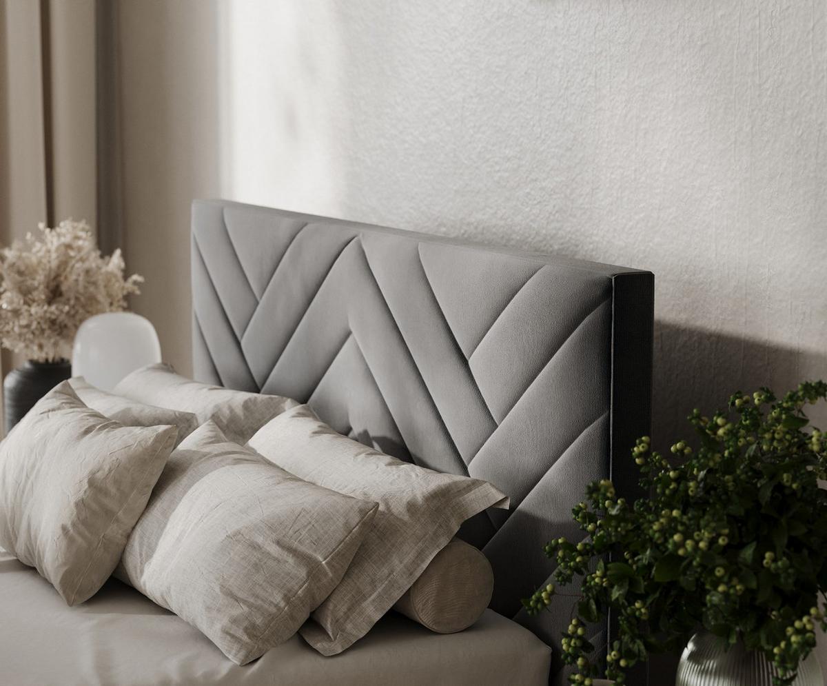 POLSTERBETT Arco 160/200 cm Anthrazit im Paros Stoff - Anthrazit/Schwarz, Holz/Holzwerkstoff (160/200cm) - AltaBeds