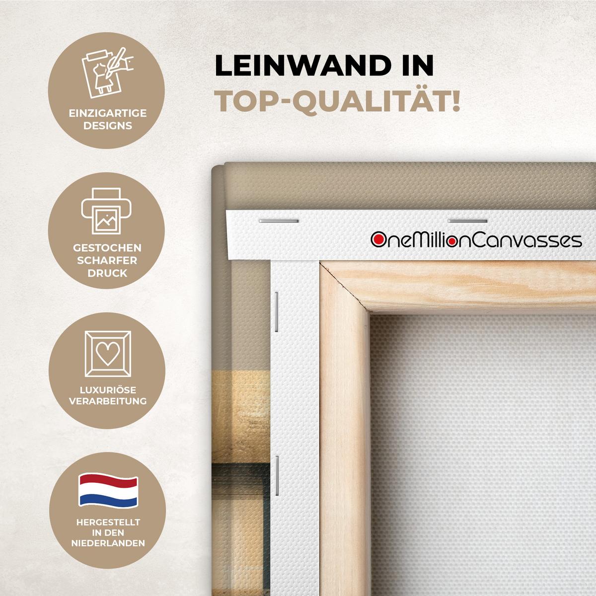 LEINWANDBILD Abstrakt - Formen - Beige - Texturen Deko Wohnzimmer 20x20 cm - Beige, Textil (20/20cm) - MuchoWow