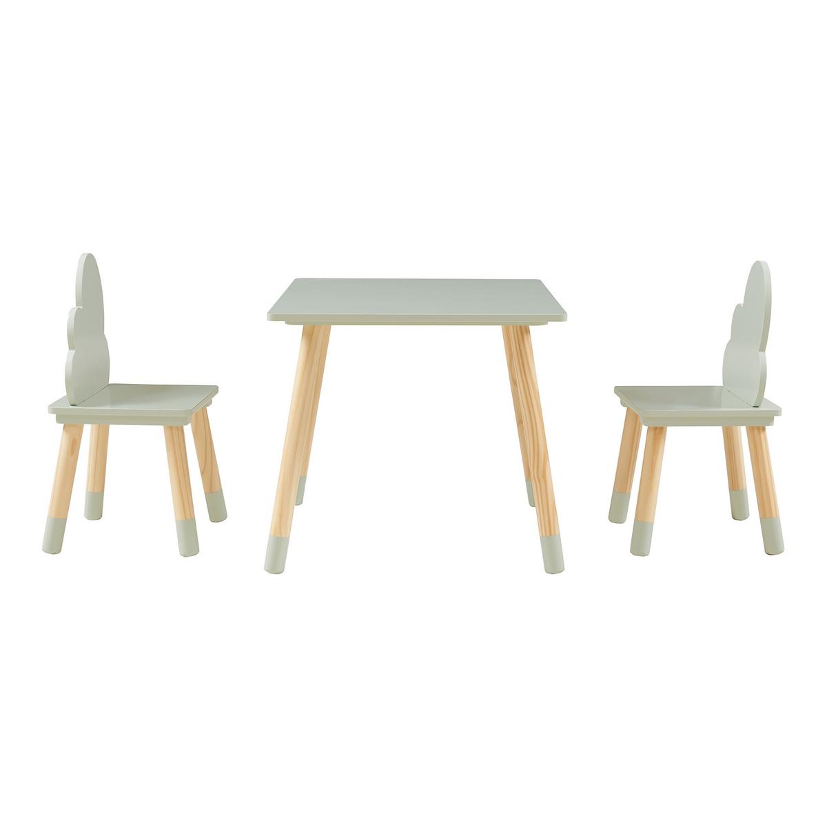 KINDERSITZGRUPPE Hovle - Mintgrün, Holz/Holzwerkstoff (60/44/48cm) - [en.casa]