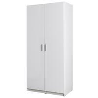 DREHTÜRENSCHRANK LUGERN 91,2/197,6/53,6cm 2-türig Weiß - Weiß, Holzwerkstoff (91.2/197.6/53.6cm) - MASSENO