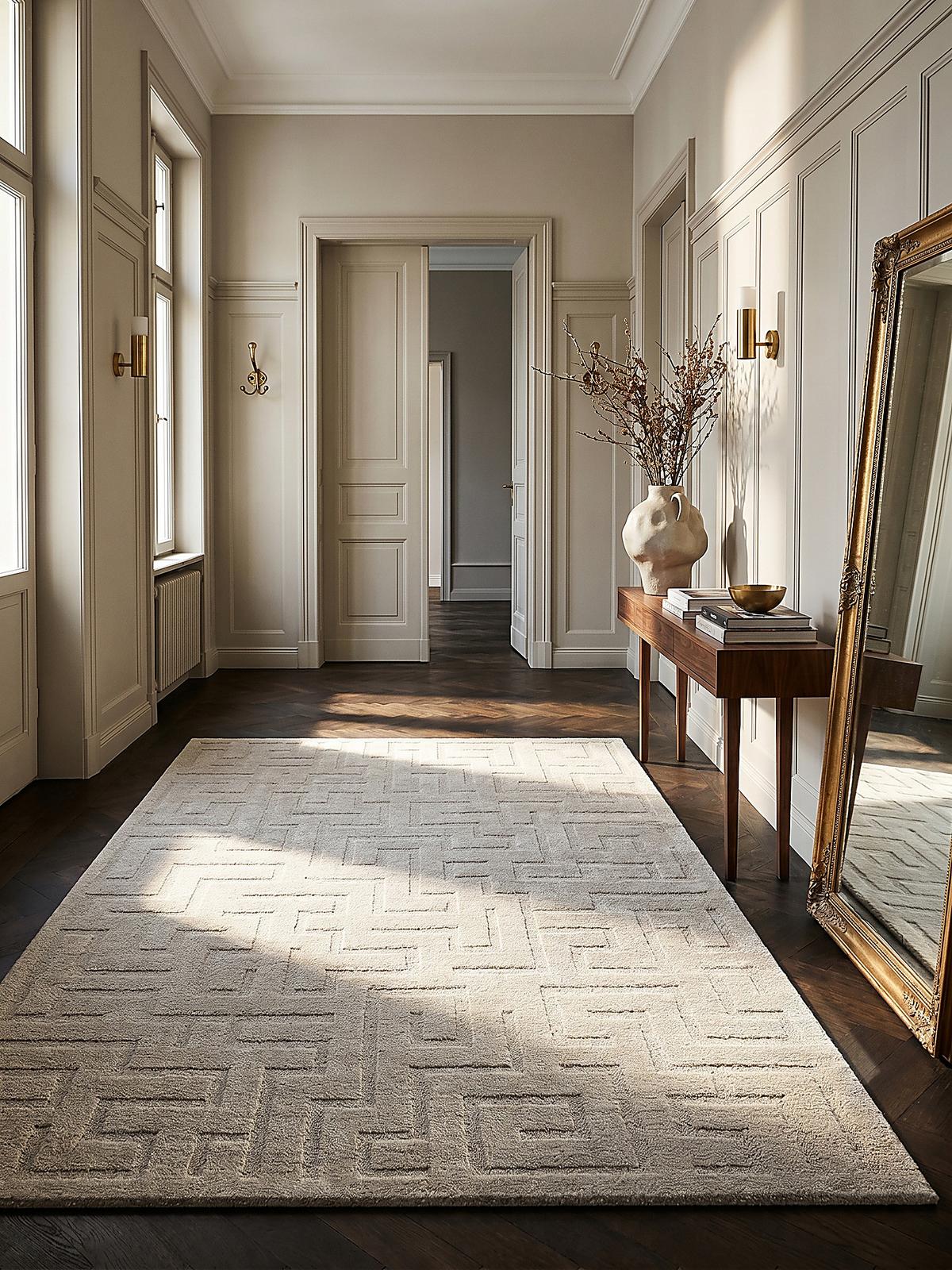 KURZFLORTEPPICH Geometrisch MUOTA Polypropylen Beige 120 x 160 cm - Beige, Textil (120/160cm) - KADIMA DESIGN