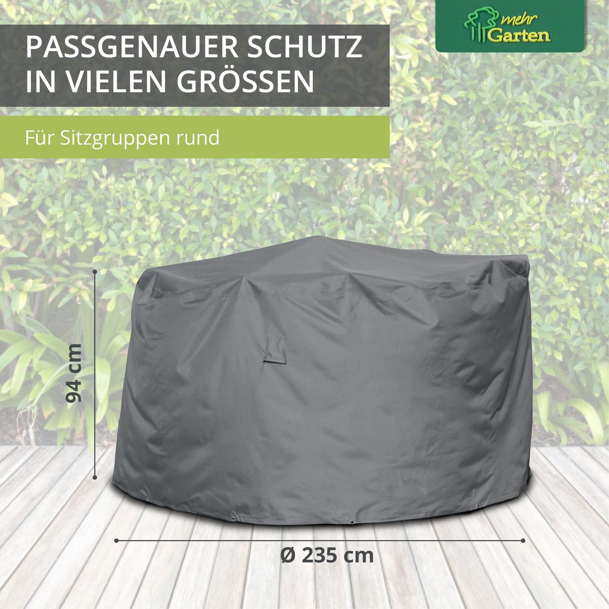 SCHUTZHÜLLE für Sitzgruppe rund SHP-20143 - Grau, Kunststoff (175/94/1cm) - mehr Garten