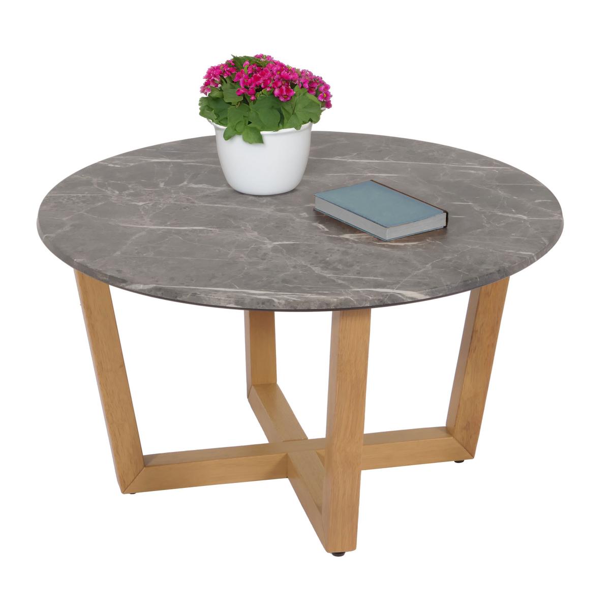 COUCHTISCH rund Steingrau - Grau, Holz (80/80/46cm) - MCW