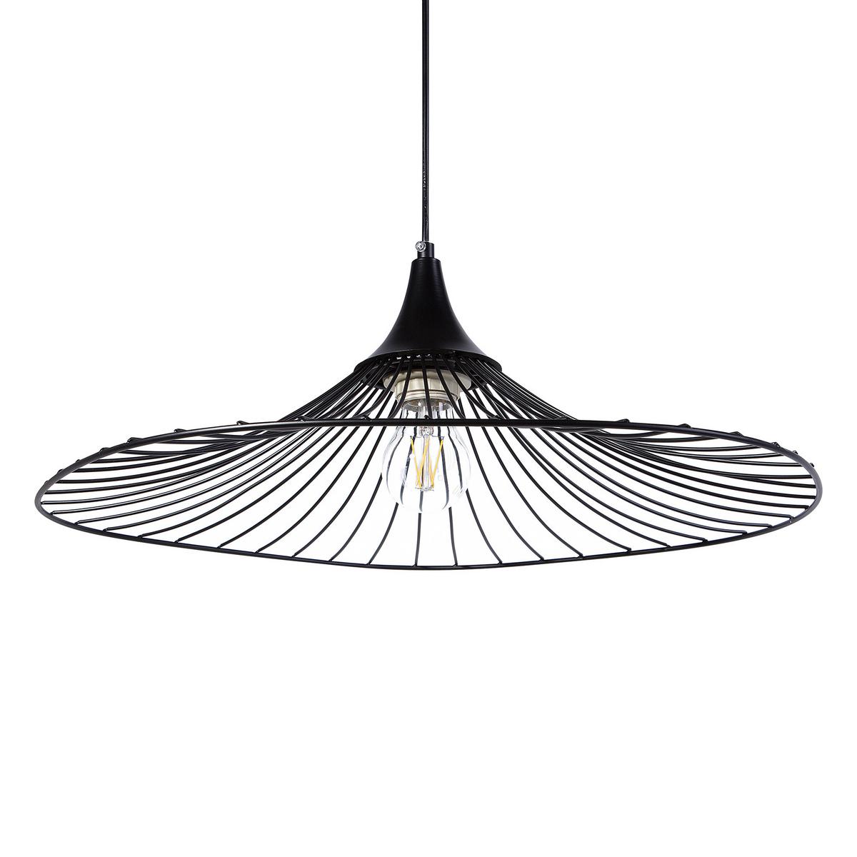 HÄNGELEUCHTE Mazaro 50/50/125 cm - Schwarz, Metall (50/50/125cm) - Beliani