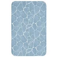 WC-VORLEGER Organisch - Muster - Blau WC Teppich 50x80 cm - Hellblau, Textil (50/1cm) - OnlyWow