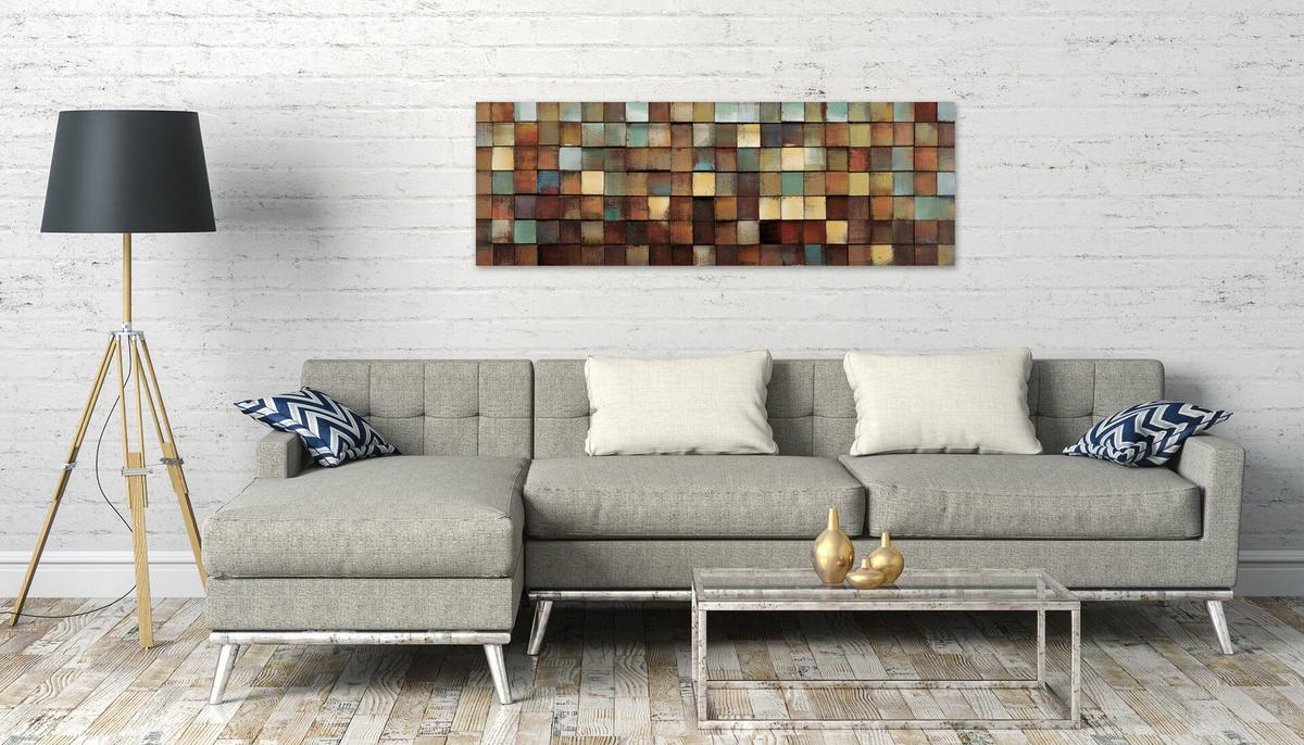 HOLZBILD Grün 144/44 cm - Braun/Grün, Holz (5/44cm) - KUNSTLOFT