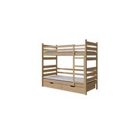 ETAGENBETT DRAKO mit Bettkasten 80x190 cm Kieferfarben - Kieferfarben, Holz (80/190cm) - MASSENO
