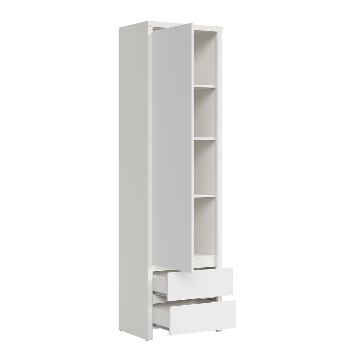 SCHRANK 1 Tür Soren Weiß matt - Weiß, Holzwerkstoff (56/200.5/40.5cm) - Petits-meubles