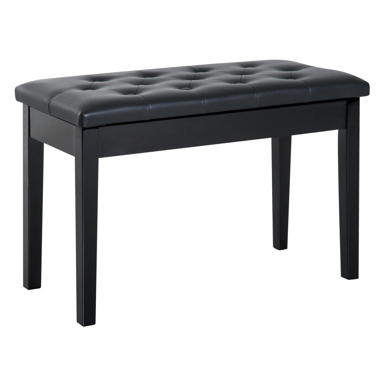 KLAVIERHOCKER, Klavierbank, Schwarz - Schwarz, Holz (36/50/76cm) - HOMCOM