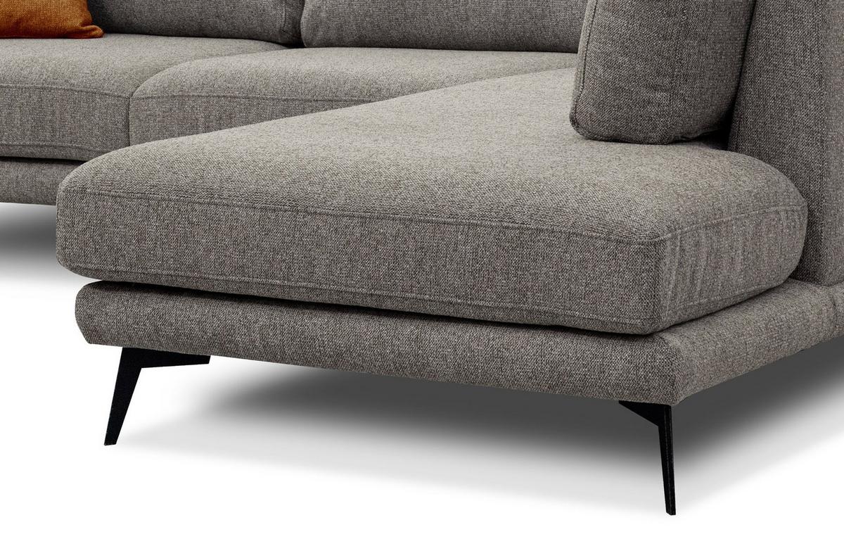 ECKSOFA MEDIOLANE 5-Sitzer, taupe - Taupe, Holzwerkstoff/Textil (282/219cm) - Wozimo