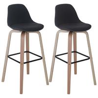BARHOCKER Grau 2er-Set - Grau, Textil (44/97/45cm) - MCW