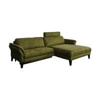 ECKSOFA MALTA Grün Webstoff - Schwarz/Grün, Buchenholz/Textil (302/175cm) - KAWOLA