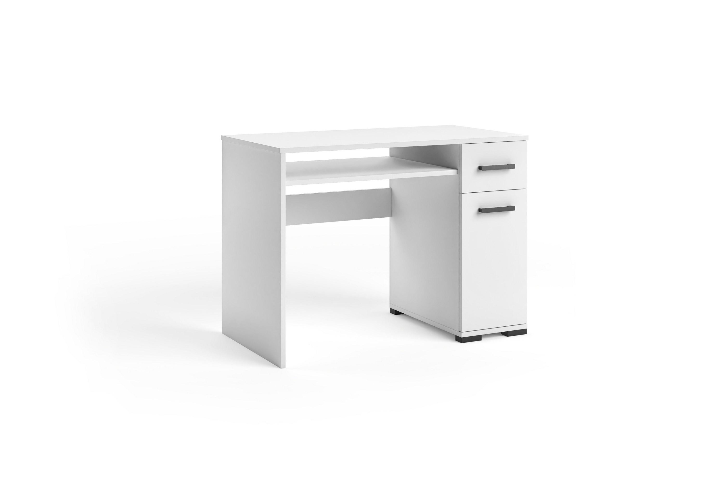 SCHREIBTISCH ALBANO 105x56x75 cm Bürotisch Computertisch, Weiß - Weiß, Holzwerkstoff (56/105/75cm) - MASSENO