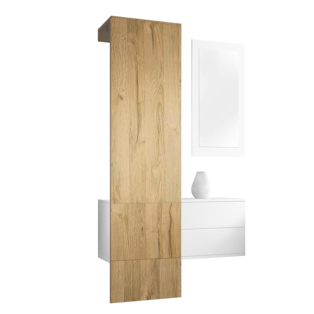 GARDEROBE Carlton Paneel in Eiche Nature - Eichefarben, Holzwerkstoff (105/193/35cm) - Vladon