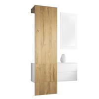 GARDEROBE Carlton Paneel in Eiche Nature - Eichefarben, Holzwerkstoff (105/193/35cm) - Vladon