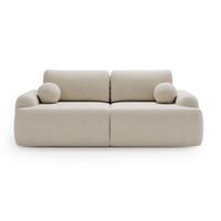 SOFA 260/106/81 Aurio Bouclé-Stoff Weiß - Weiß, Kunststoff/Textil (260/81/106cm) - Graingold