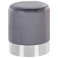 POUF Brigitte 36/36/44 cm - Grau, Textil (36/44/36cm) - Beliani
