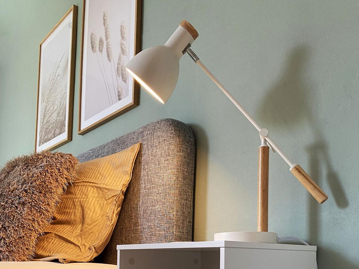 SCHREIBTISCHLAMPE Peckos 13/13/50 cm - Weiß, Metall (13/13/50cm) - Beliani