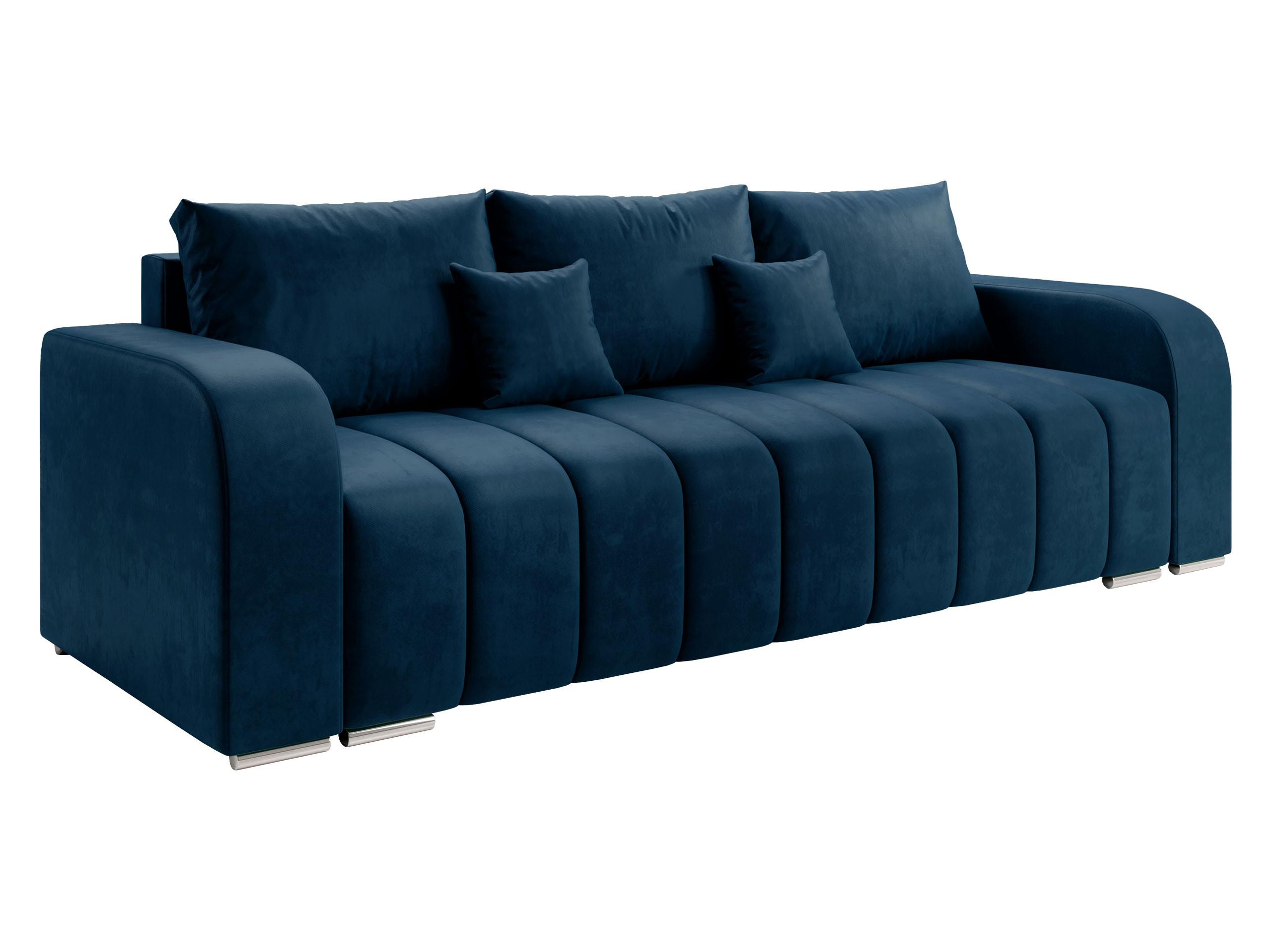 SCHLAFSOFA Pufetto - Blau/Silberfarben, Holz/Textil (244/86/90cm) - MIRJAN24