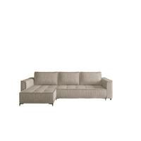 ECKSOFA Juna Mit Schlaffunktion - Beige, Holzwerkstoff/Textil (240/140cm) - Fun Möbel