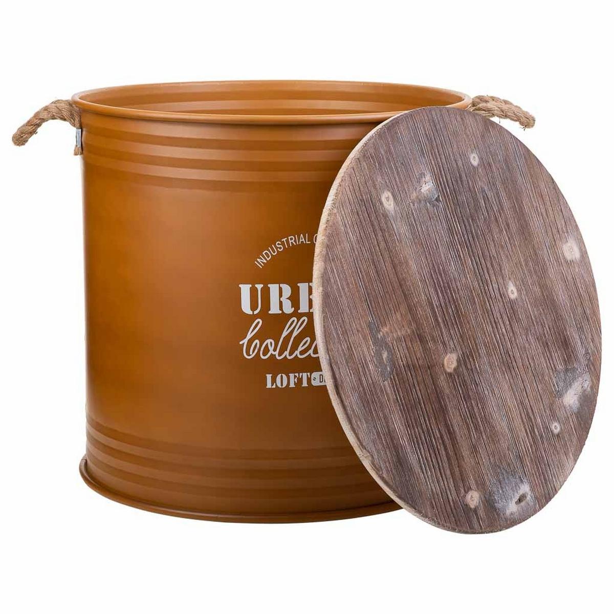 KORB aus Metall, braun, 50cm - Braun, Metall (50/50/50cm) - Wanderlust