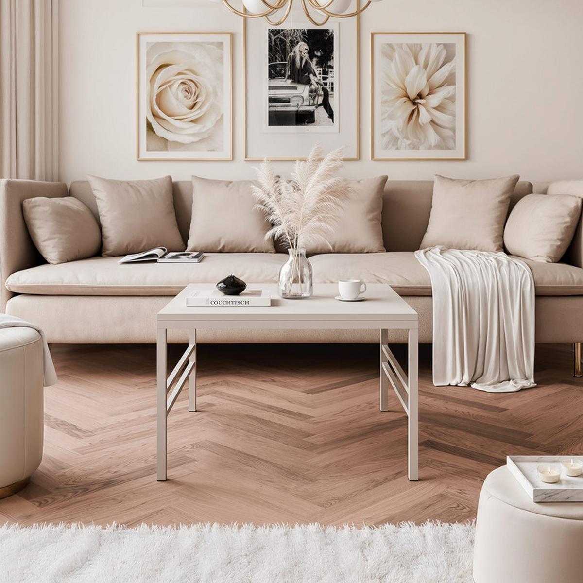 COUCHTISCH FORMA 60/60 cm Quadrat, Kaschmir - Kaschmir, Metall (60/60/40cm) - Idohome