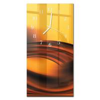 WANDUHR aus Glas 30x60 cm - Abstraktion - Orange, Glas (30/60/0.4cm) - TULUP