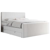 BOXSPRINGBETT KING DOREN 200/200 Weiß Kunstleder - H3 - Weiß, Holz/Textil (200/200cm) - MKS