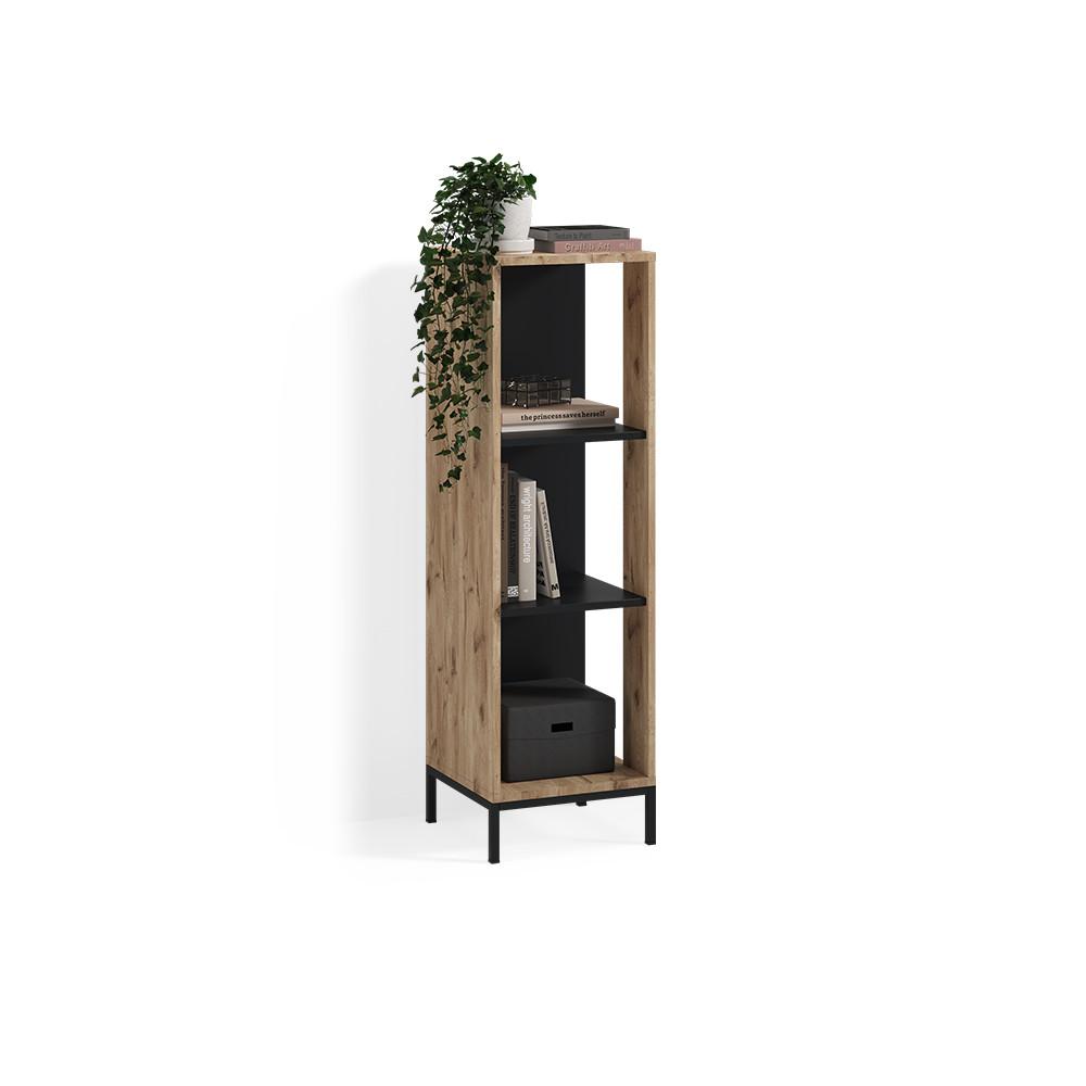 BÜCHERREGAL Aterno Viking Oak mit 3 Fächern - Eichefarben, Holzwerkstoff (36/120/36cm) - Livinity®