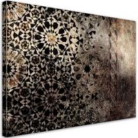 WANDBILD mandala orient textur - Braun, Textil (60/40cm) - Feeby