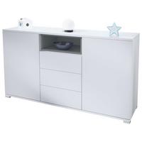 SIDEBOARD Skadu Graphit Seidenmatt - Graphitfarben, Holzwerkstoff (138.5/75.5/35cm) - Vladon