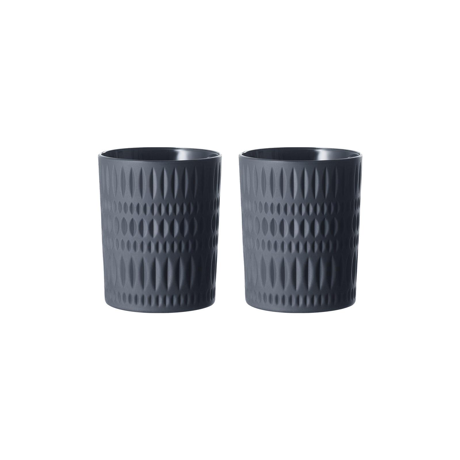 BECHER Ethno schwarz 304 ml 2er Set - Schwarz, Glas (0.304L) - Nachtmann