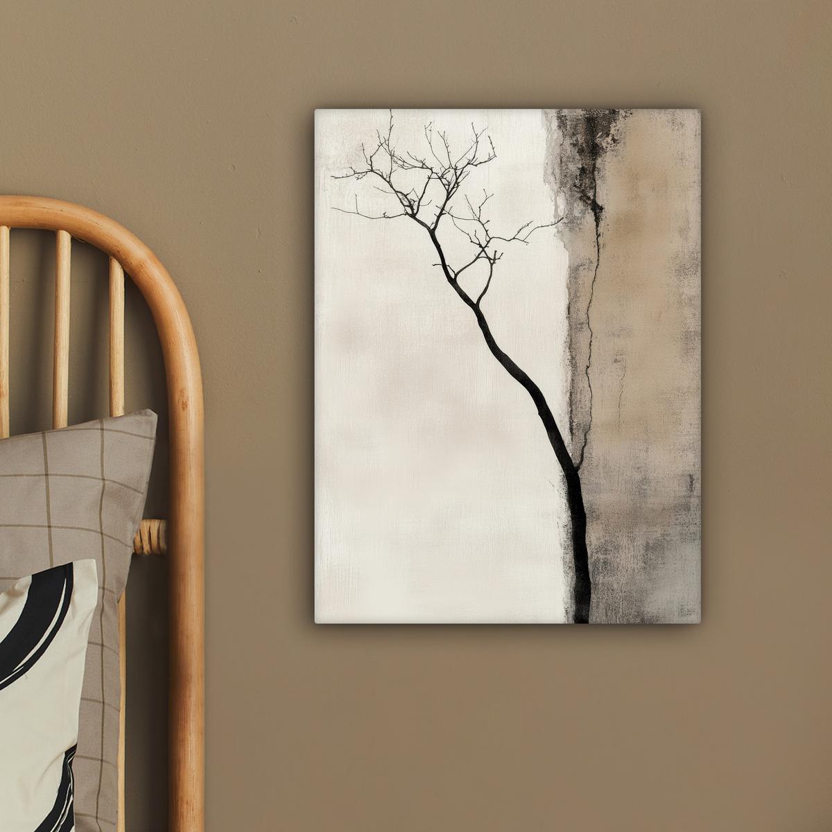 LEINWANDBILD Wabi sabi - Pflanze - Beige Room Decor 30x40 cm - Taupe, Textil (30/40cm) - MuchoWow