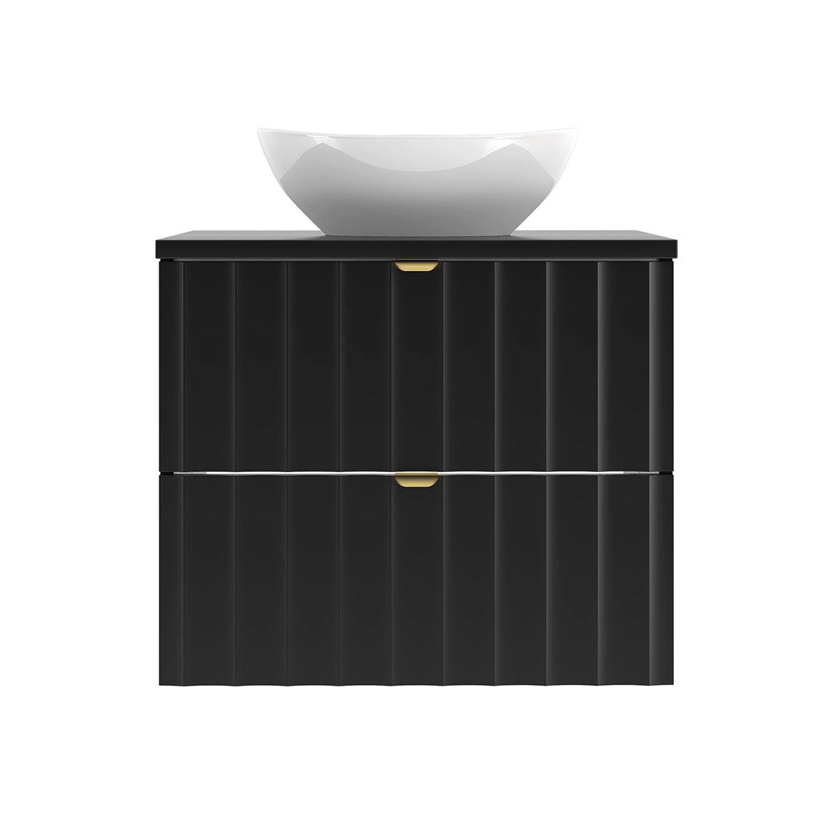 WASCHTISCH 60.6cm Lexa Schwarz - Schwarz, Holzwerkstoff (60.6/52.2/46.5cm) - Petits-meubles