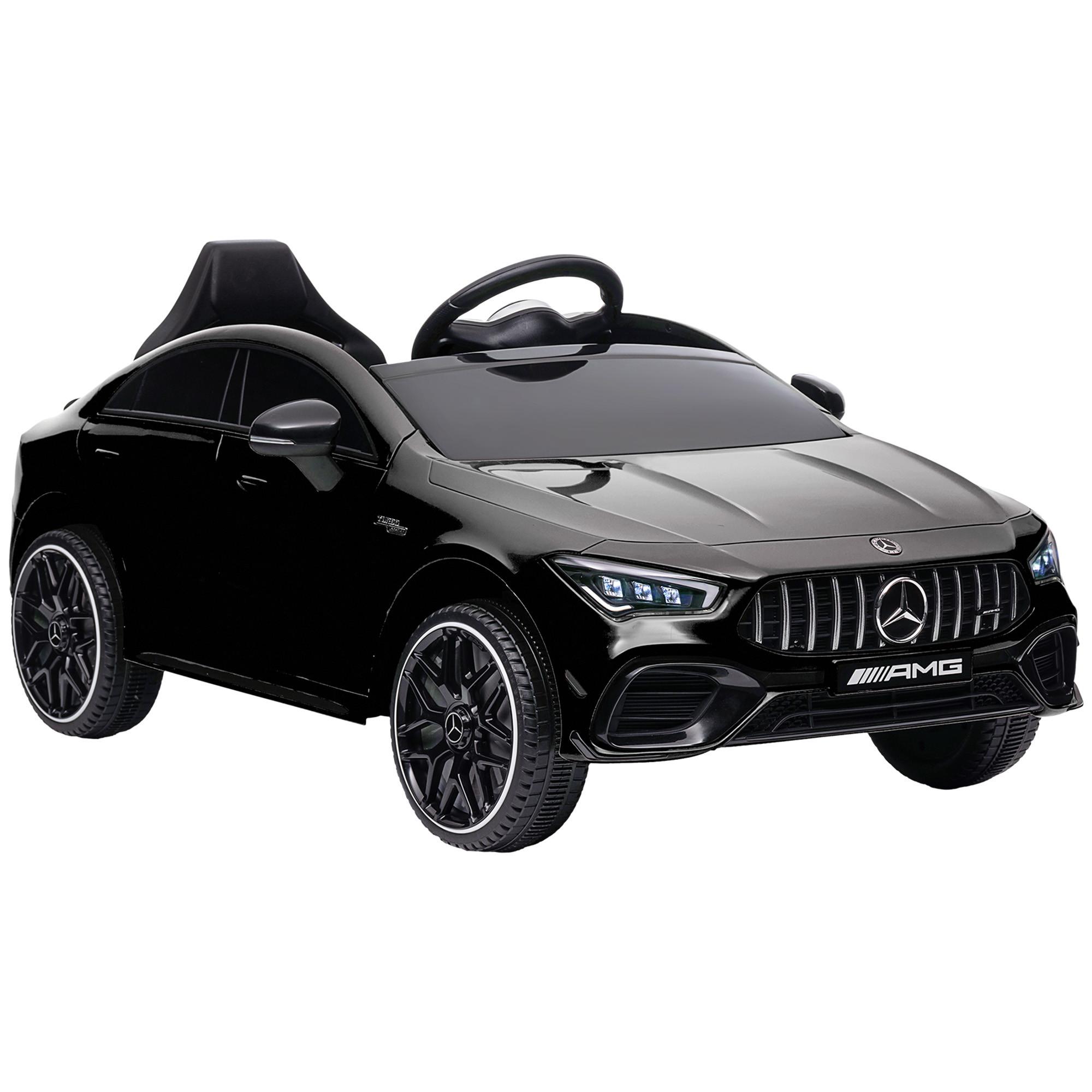 KINDER Elektroauto 12V Kinderauto mit Fernbedienung, Musik, bis 5 km/h Schwarz - Schwarz, Metall (110/61/45cm) - AIYAPLAY