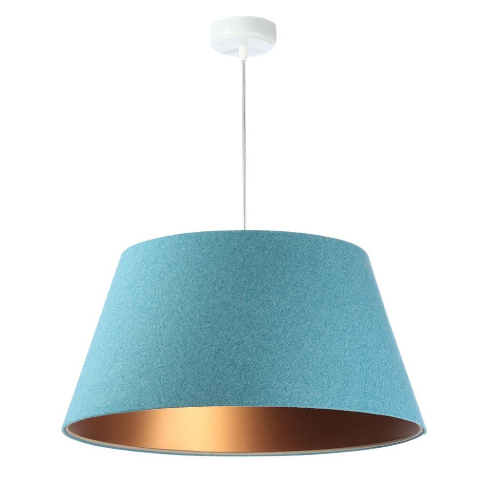 HÄNGELEUCHTE Blau 50/27 cm - Blau/Kupferfarben, Kunststoff (50/1.3/27cm) - ONZENO